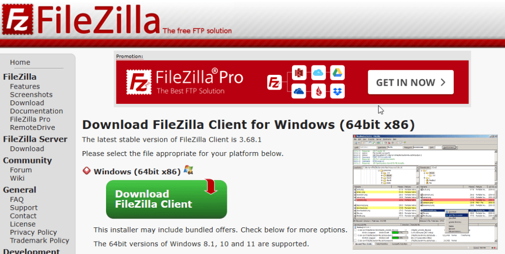 filezilla letöltése